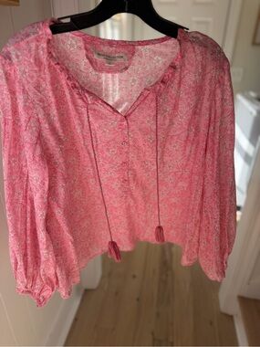 Emerson Fry Floral Tie-Front Blouse